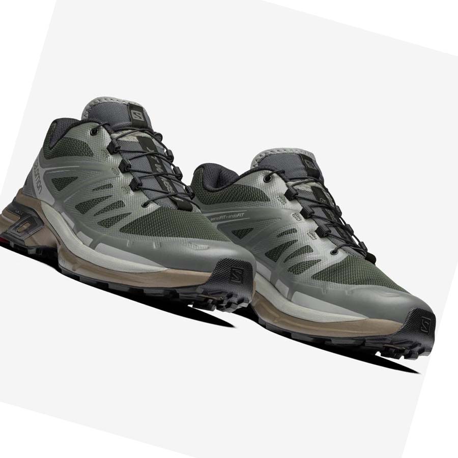 Salomon XT-WINGS 2 ADVANCED Tornacipő Férfi Olivazöld | HU 2165AHK